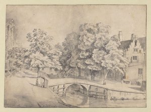 Vue du Leidsegracht à Amsterdam, vue depuis le Keizersgracht - Jan van Kessel