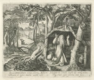 Saint Arnulphus de Metz en ermite