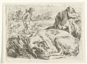 Chasseur avec ses chiens - Jan van Ossenbeeck