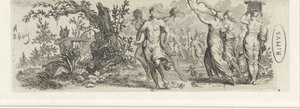 Nymphes dansant espionnées par des satyres - Jan van Vianen