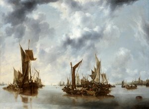 Un calme, 1654 - Jan van de Cappelle