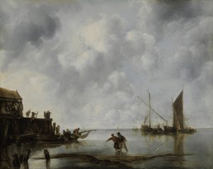 Bateaux de pêche au calme, 1651 - Jan van de Cappelle