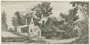 Paysage avec fermes