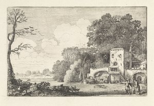 Paysage avec le renvoi d