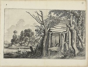 Hutte délabrée, planche 4 de Landscapes - Jan van de Velde II