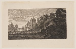 Le "Spaernwouder" ou "Amsterdamsche Poort" à Haarlem, extrait de Six paysages