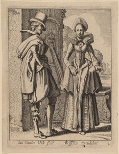 Deux figures en costume
