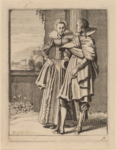 Deux figures en costume