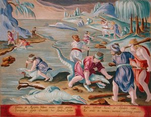 Tuer des crocodiles avec des bâtons et des massues (pl. 88 de 