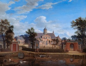 Le château de Goudestein, sur la rivière Vecht, près de Maarsen, vers 1674