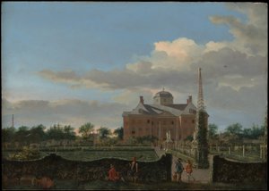Le Huis ten Bosch à La Haye et son jardin à la française (vue du sud) - Jan van der Heyden