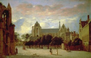 Vue de la Grote Kerk à Veere depuis le sud - Jan van der Heyden