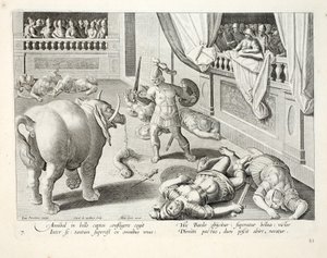 Hannibal fait combattre les Romains vaincus entre eux, illustration de 