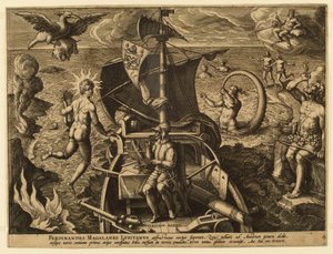 Ferdinandes Magalanes Lusitanus, planche 4 de "Americae Retectio"