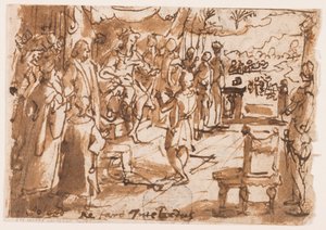 Recto : Joseph interprétant les rêves de Pharaon, design préliminaire pour la planche 2, "Spiritus Intellectus" (L