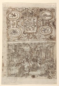 Recto, en haut : Conception préliminaire pour la page de titre de Vermis Sericus ("L