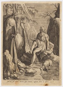 Saint Jean-Baptiste dans le désert - Jan van der Straet, called Stradanus