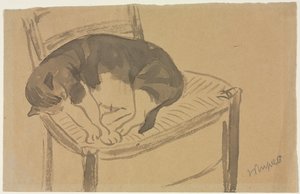 Chat endormi, premier tiers des années 1900