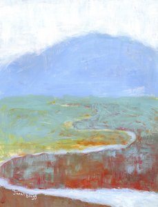 Paysage de montagne avec marais et fleurs sauvages pour Annabelle, c.2021 - Janel Bragg
