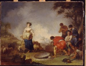 Jacob rencontre Rachel au puits - Januarius Zick