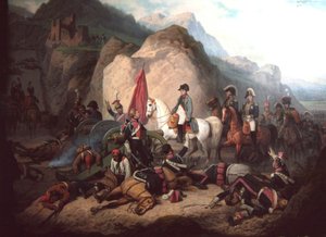 Napoléon dans les gorges de Somosierra - January Suchodolski