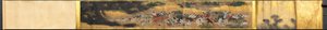 Personnes fuyant un incendie - Japan, Edo period