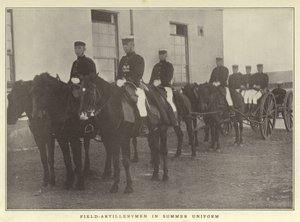 Artilleurs de campagne en uniforme d