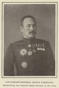Lieutenant-général Baron Hasegawa, commandant la division de la garde impériale de l