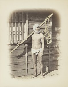 Homme avec panier de pêche - Japanese Photographer