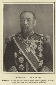 Marquis Ito Hirobumi, président du Conseil privé, qui a rédigé la constitution japonaise, et a été quatre fois Premier ministre - Japanese Photographer