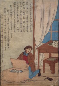 Audubon ouvrant sa boîte d