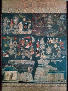 Paradis bouddhiste, histoire du mystique Chan, Temple Chuguji, Nara, Période Asuka (552-646), civilisation japonaise