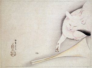 Chat, dessin japonais, n.d. 19e siècle - Japanese School