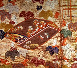 (détail) une robe de Noh