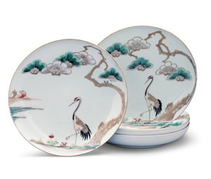 Quatre assiettes, période Edo