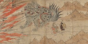 Légendes illustrées du sanctuaire Kitano Tenjin, fin du 13e siècle - Japanese School