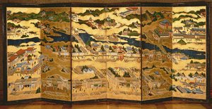 Dans et autour des environs de Kyoto, période Edo - Japanese School