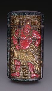 Inro décoré avec Nio, période Edo (1615-1868) japonais