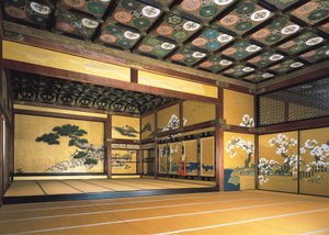 Intérieur du château de Nijō (1602-1626). Art Tokugawa. Architecture. Japon, Kyoto (photo)