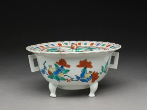 Bol Koro avec un couvercle plat, céramique Kakiemon - Japanese School