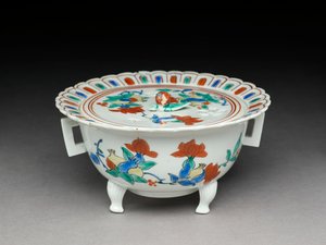 Bol Koro avec un couvercle plat, Kakiemon, 1680-1700 - Japanese School