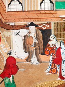 Osakazu Byobu - Paravent japonais à huit panneaux (peinture) - Japanese School