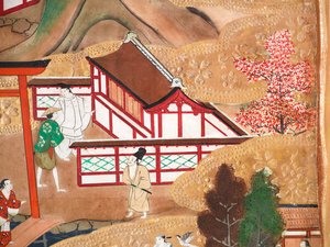 Osakazu Byobu - Paravent japonais à huit panneaux (peinture) - Japanese School