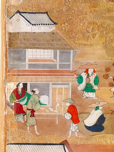 Osakazu Byobu - Paravent japonais à huit panneaux (peinture) - Japanese School
