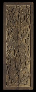 Panneau avec sculpture en bas-relief d