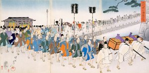 Guerriers Samouraïs en Marche, 19ème siècle
