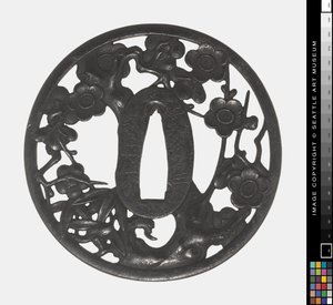 Tsuba : Branche de cerisier en fleurs, début 18e siècle