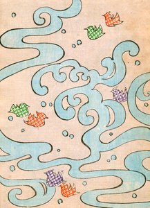 Gravure sur bois en couleur d