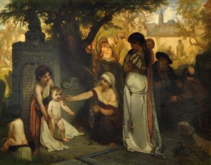 Le vieux cimetière juif de Prague, 1857