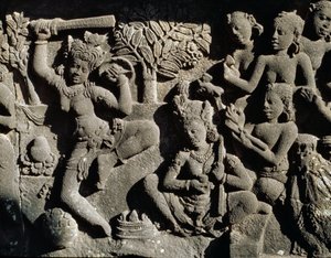 Relief du temple hindou